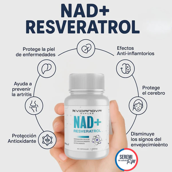 NAD+ RESVERATROL 1000MG 60 CAPS ORIGINAL