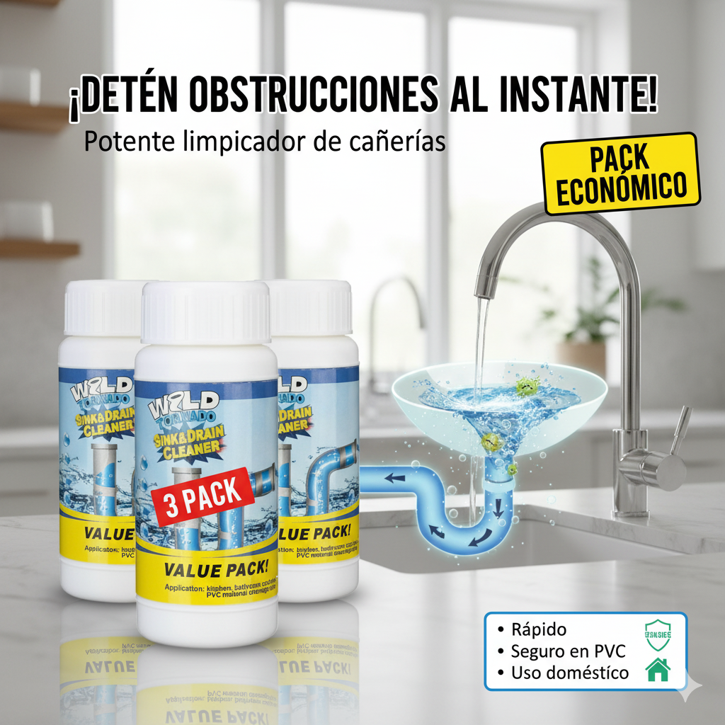 Destapador De Drenage Baño Cocina110 Grs
